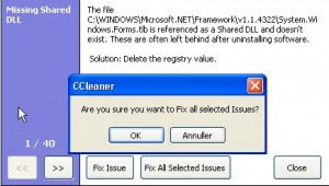 Ccleaner before cleaning the selected files