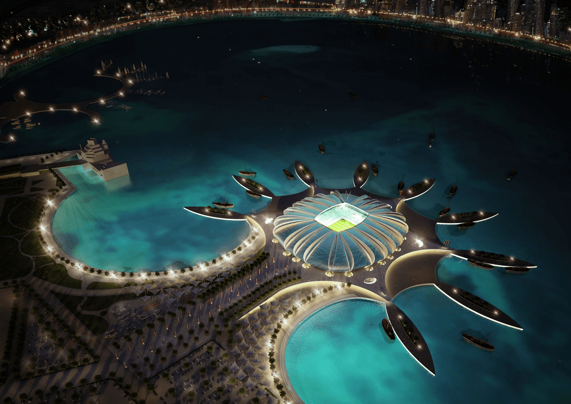 Qatar plans on building this awesome stadium for football's FIFA World