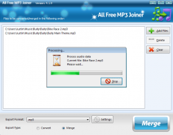 ALl Free MP3 Joiner Screensoht