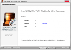Free AVI MPEG WMV MP4 FLV Video Joiner Screenshot
