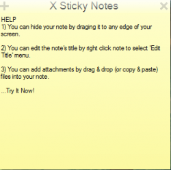 X Sticky Notes