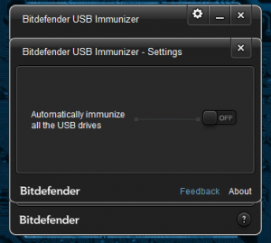 BitDefender USB Immunizer Settings