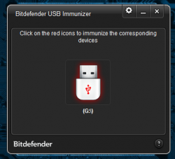 BitDefender USB Immunizer drive plugged in