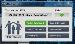 DNS Angel ConnectSafe server active