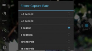 Droid timelapse frame capture rate
