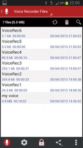 InCall Recorder and voice organized library