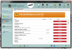 OUTDATEfighter uninstall tool