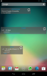Xday individual date widgets