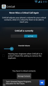 CritiCall UI