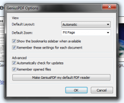 Genius PDF options