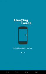 Floating Touch welcome screen