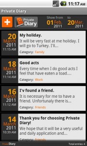 Private Diary Free journal app
