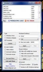 HiddeX processes