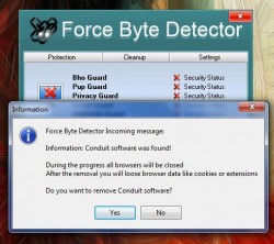 Force Byte Detector conduit found