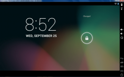 Genymotion Nexus 7 virtual device active