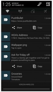 PushBullet notifications