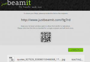JustBeamIt Online File Transfer