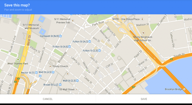 save offline map Android b