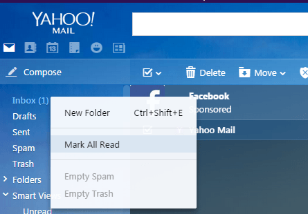 how do i delete all messages in my yahoo inbox