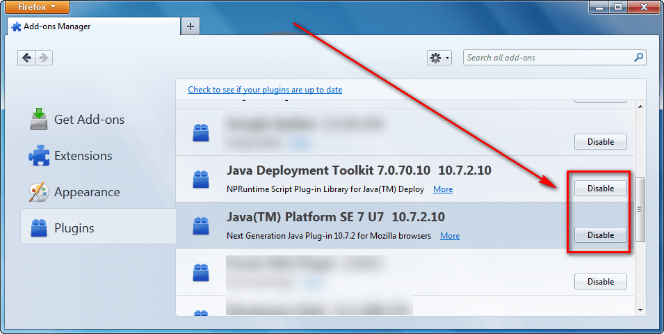 How to disable Java for Firefox, Chrome, Internet Explorer, or Opera ...