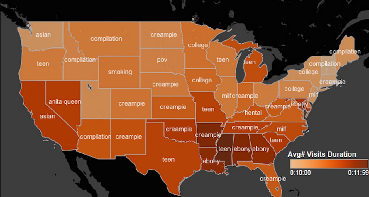 Prorn - PornHub details what type of porn Americans like, state by state | dotTech