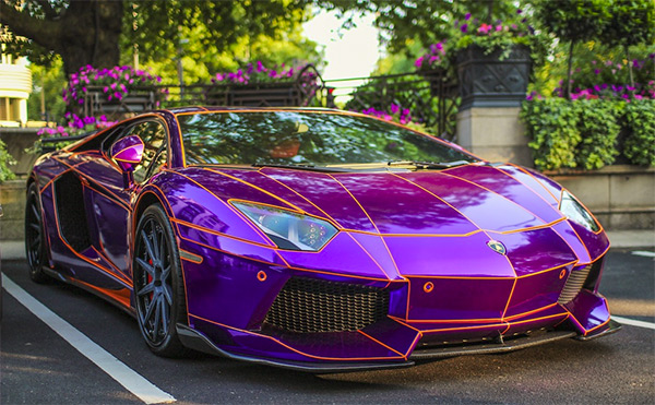 If I were rich, I would own this purple Lamborghini that glows in the dark  [Image] | dotTech