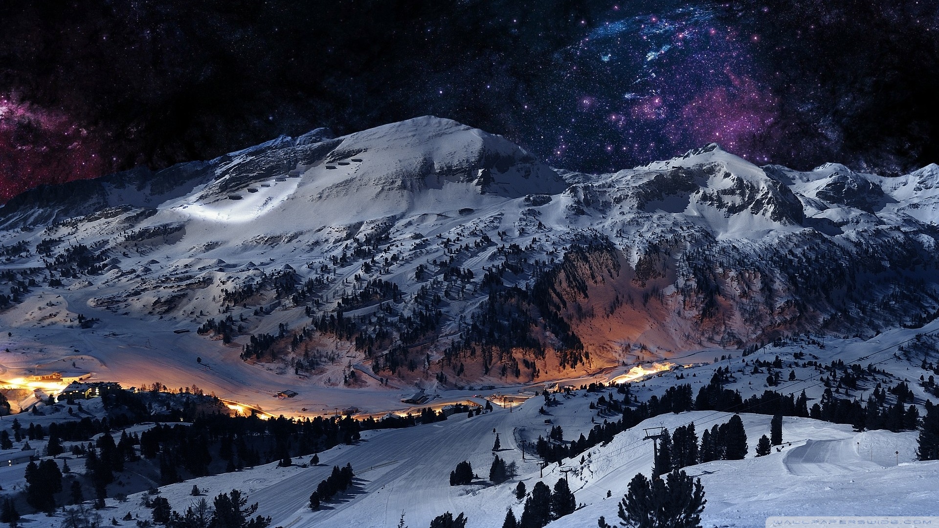 Night sky + snow [Wallpaper] | dotTech