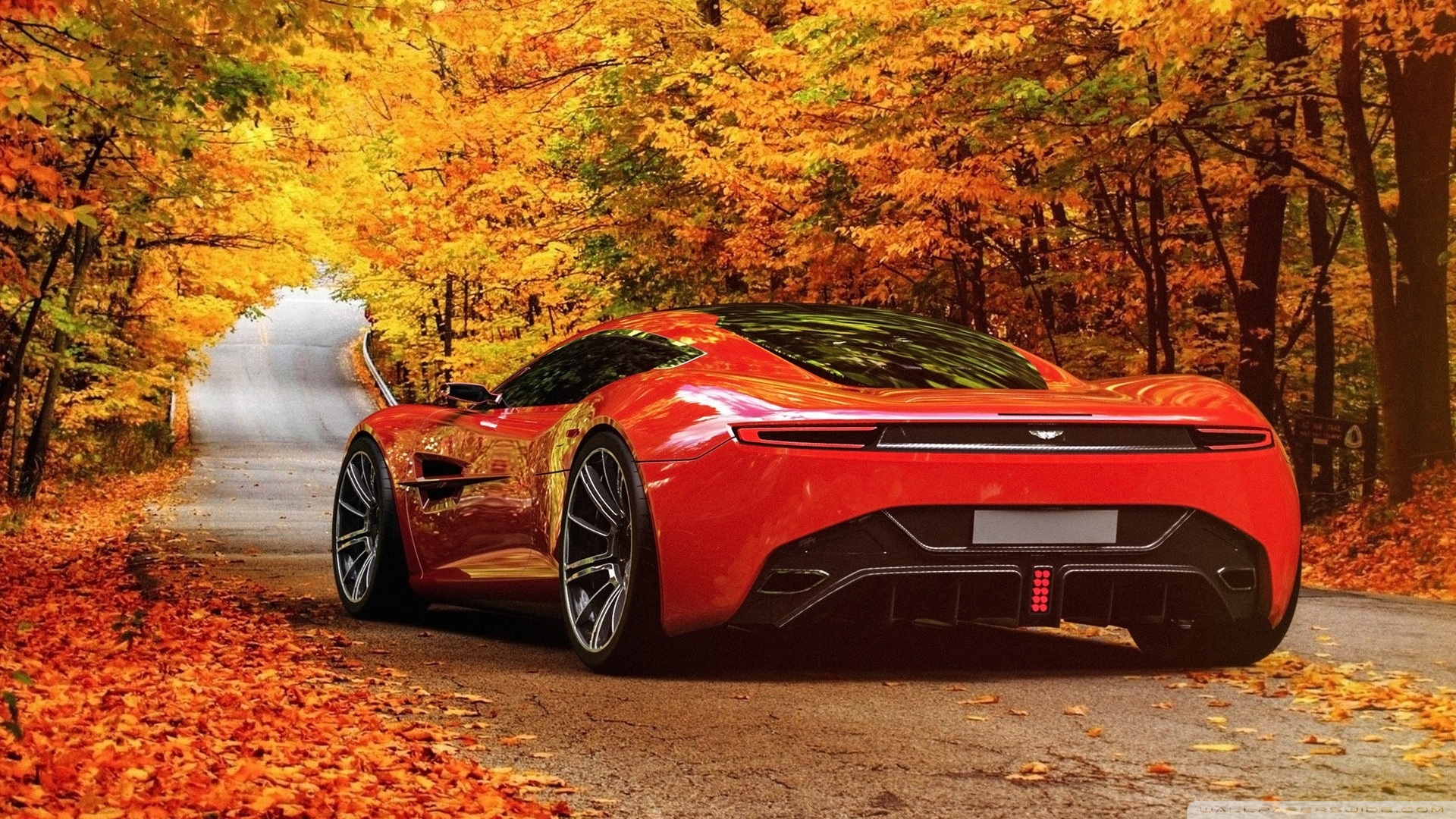 Aston Martin In Sexy Red Wallpaper Dottech