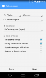 AlarmPad for Android Settings
