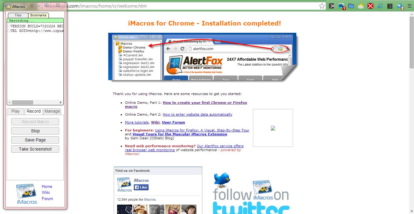How to create macros for Chrome, Firefox, and Internet Explorer