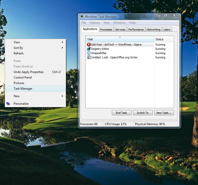 How to add Task Manager to right-click context menu in Windows