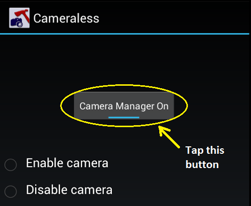 disable Android device camera