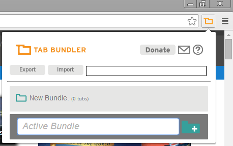Create New tab bundle