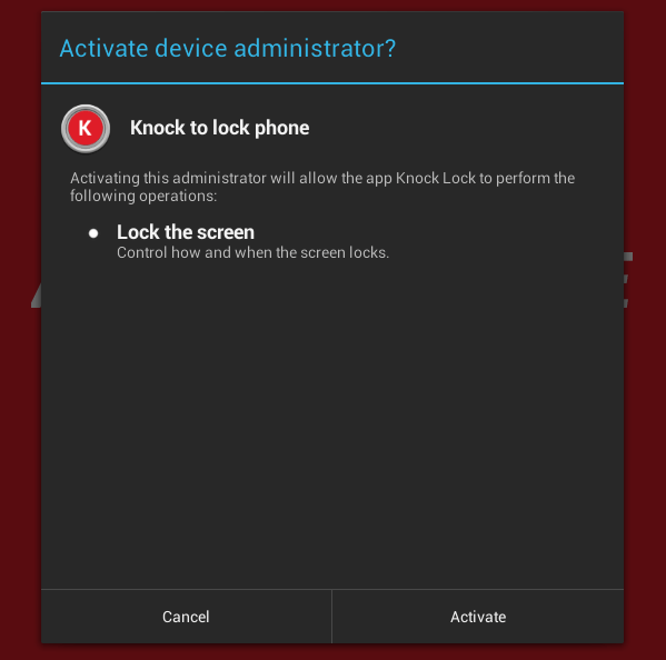 Knock Lock for Android b