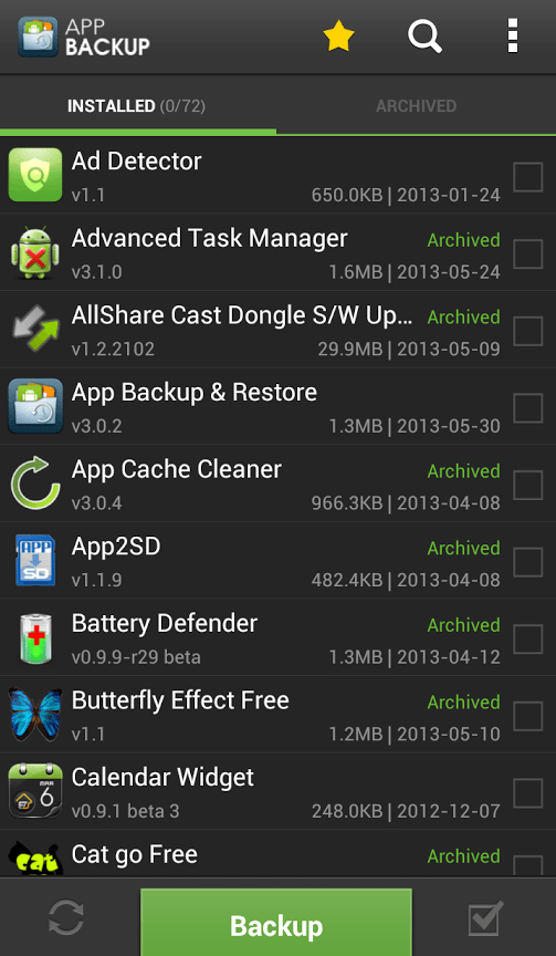 revert apps to older Android versions