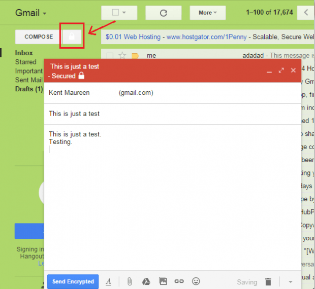 SecureGmail Encrypt Gmail Messages
