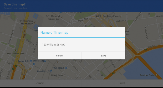 save offline map Android c