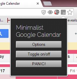 Google Calendar extension