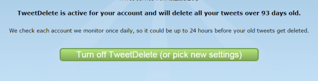 automatically delete posts in Twitter b