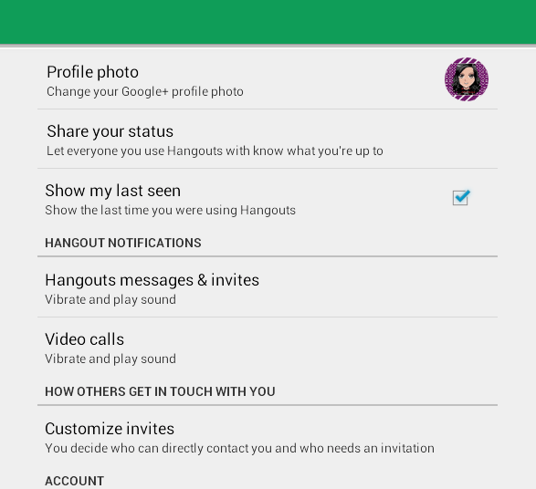 Seen Reports Hangouts for Android