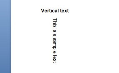 Vertical text style MS Word 2007