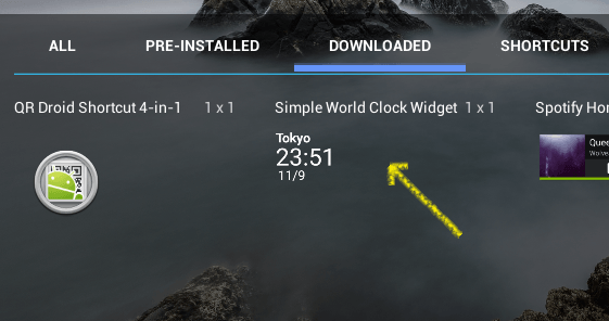 add world clock widget to home screen Android