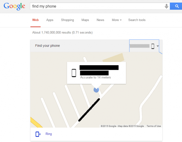 find my phone Google Search