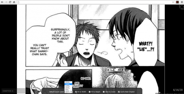 view manga in full screen Chrome c
