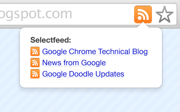 RSS subscribe button Chrome