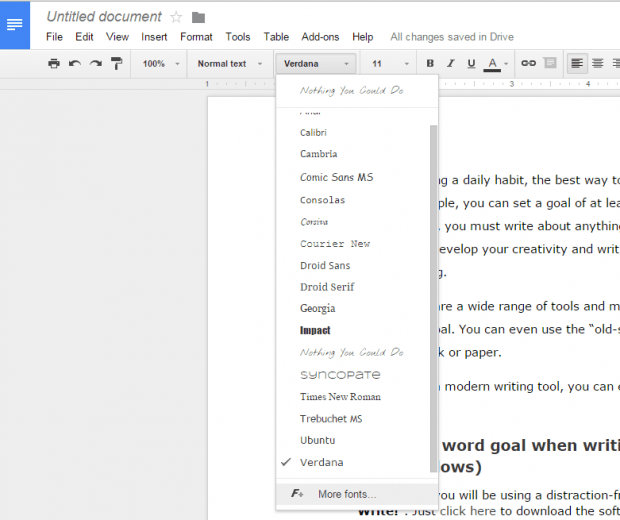 add more fonts to Google Docs