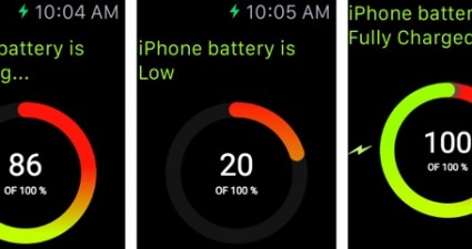 battery level check Apple Watch