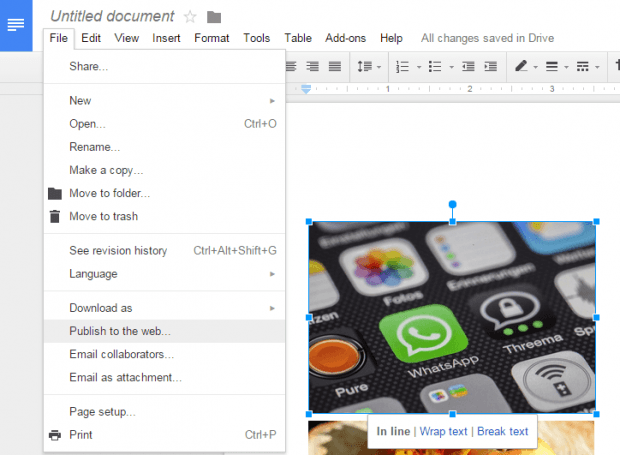 extract images from Google Docs b