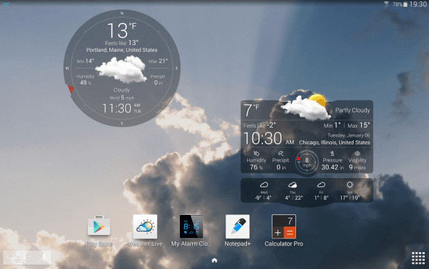 Weather Live with Widgets app for Android
