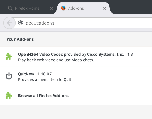 Firefox Android add-ons b